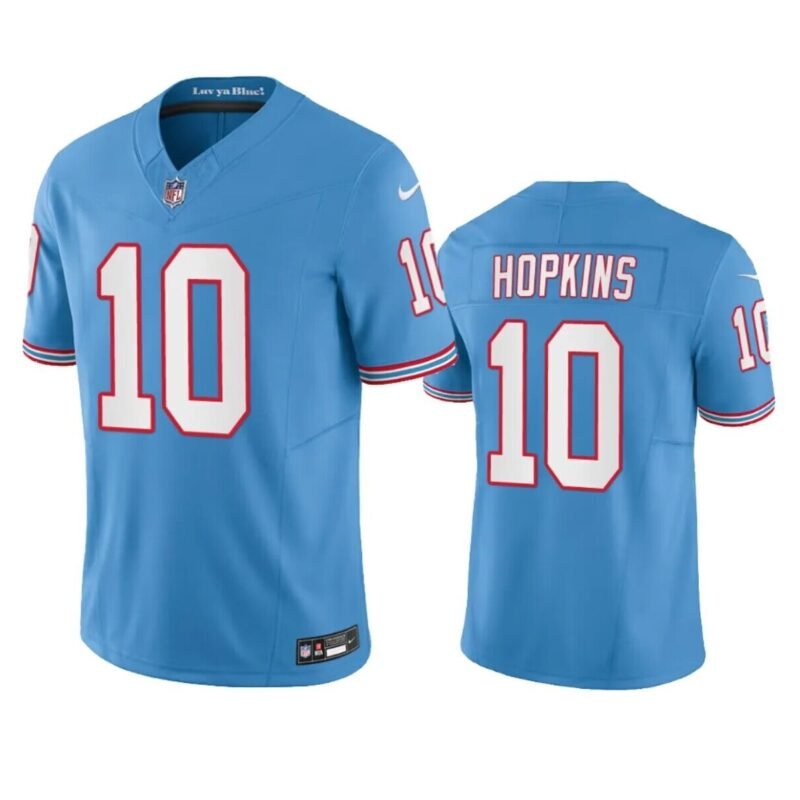Light Blue Tennessee Titans #10 DeAndre Hopkins 2023 F.U.S.E. Vapor Limited Throwback Stitched Football Jersey - TNT158