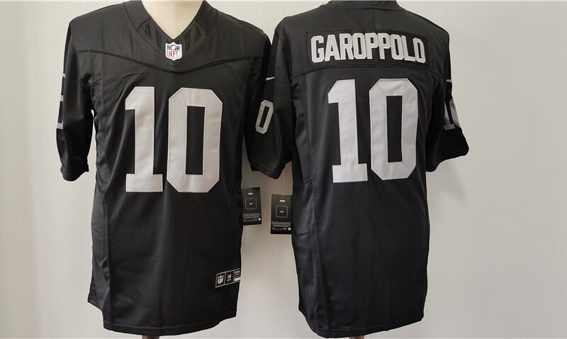 Black Las Vegas Raiders #10 Jimmy Garoppolo 2024 F.U.S.E Vapor Stitched Football Jersey - LVR01
