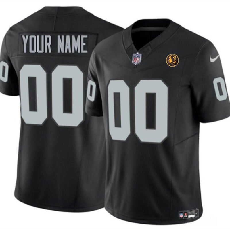 Black Las Vegas Raiders Active Player Custom 2023 F.U.S.E. With John Madden Patch Vapor Limited Stitched Football Jersey - LVR176