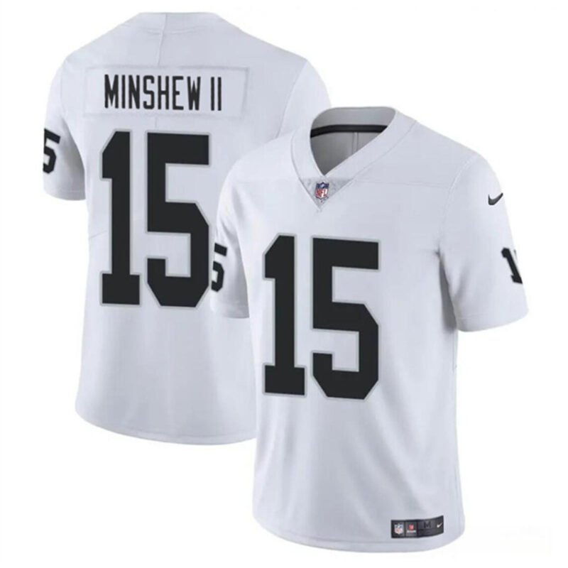 White Las Vegas Raiders #15 Gardner Minshew II Vapor Stitched Football Jersey - LVR286