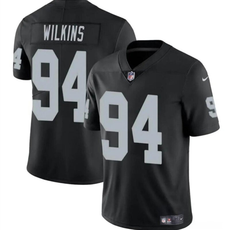 Black Las Vegas Raiders #94 Christian Wilkins Vapor Stitched Football Jersey - LVR54