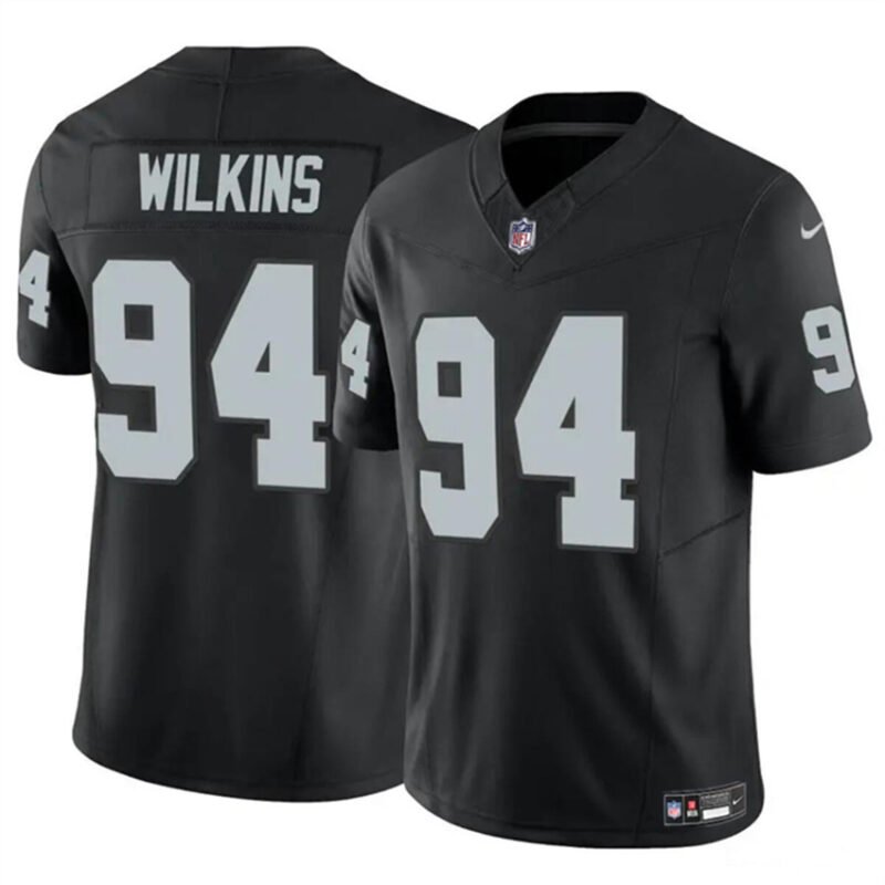 Black Las Vegas Raiders #94 Christian Wilkins 2024 F.U.S.E Vapor Stitched Football Jersey - LVR174