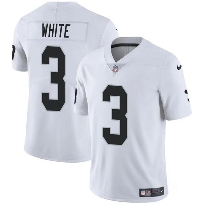 White Las Vegas Raiders #3 Zamir White 2024 Vapor Stitched Football Jersey - LVR289