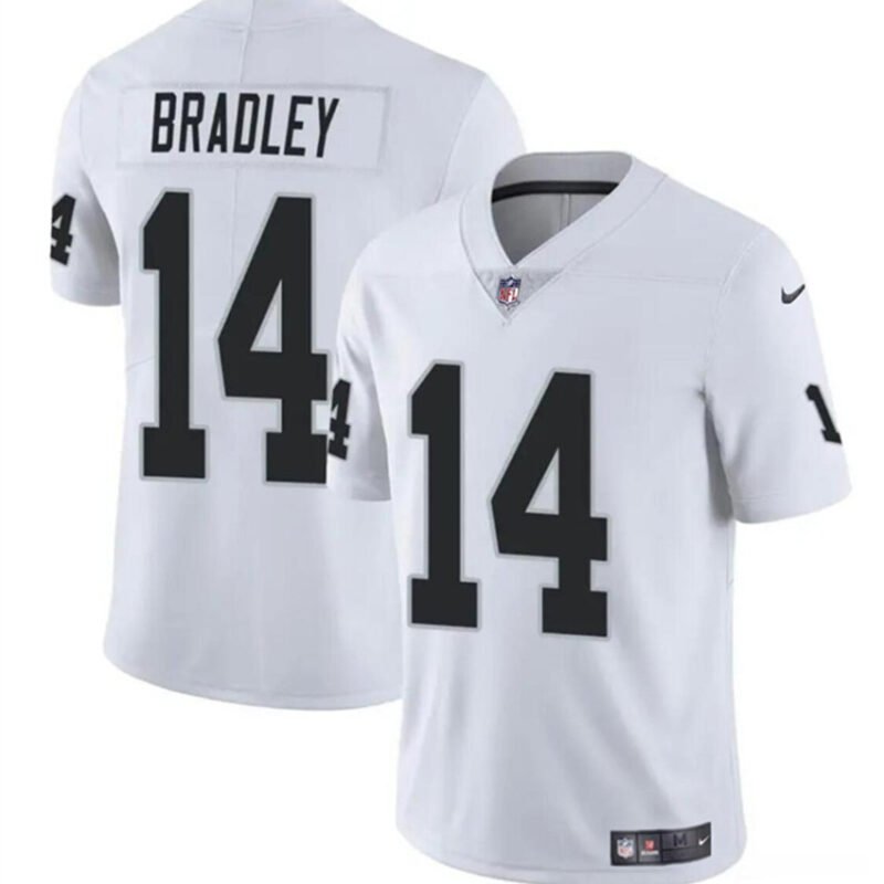 White Las Vegas Raiders #14 Carter Bradley 2024 Vapor Stitched Football Jersey - LVR36