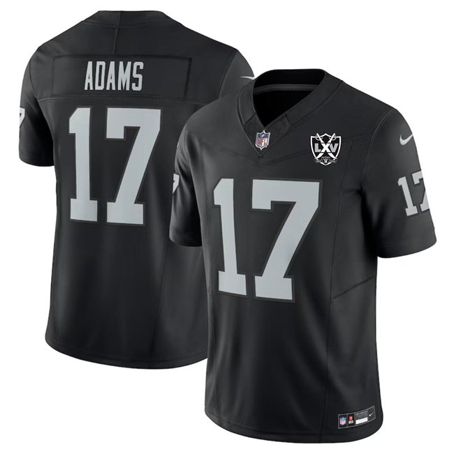 Black Las Vegas Raiders #17 Davante Adams 2024 F.U.S.E 65th Anniversary Patch Vapor Stitched Football Jersey - LVR215