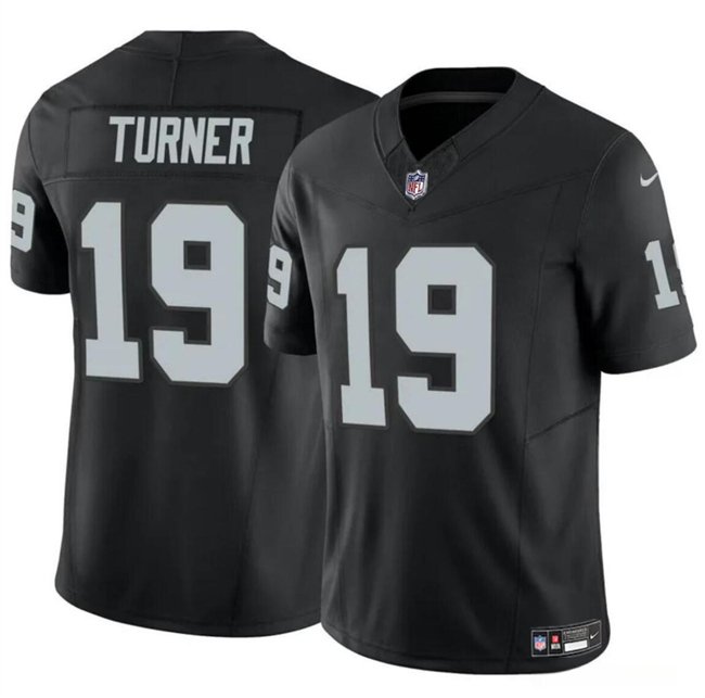 Black Las Vegas Raiders #19 DJ Turner 2024 F.U.S.E Vapor Stitched Football Jersey - LVR13