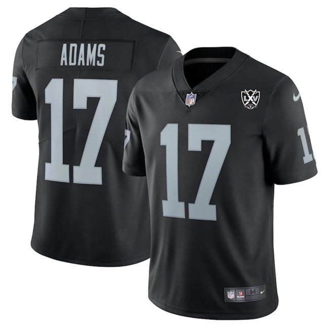 Black Las Vegas Raiders #17 Davante Adams 2024 65th Anniversary Patch Vapor Stitched Football Jersey - LVR212