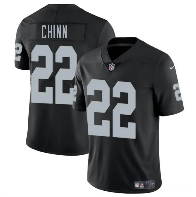 Black Las Vegas Raiders #22 Jeremy Chinn 2025 Vapor Stitched Football Jersey - LVR271