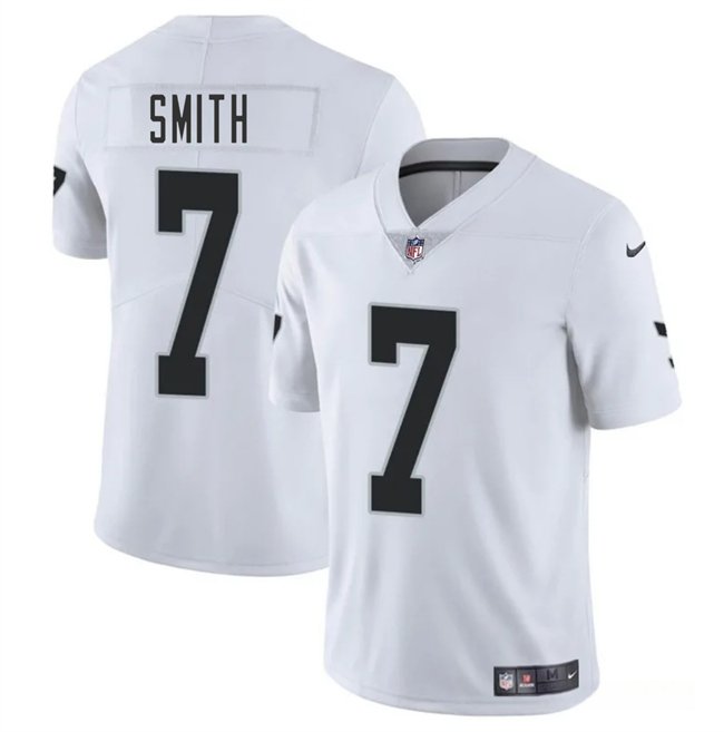 White Las Vegas Raiders #7 Geno Smith 2025 Vapor Stitched Football Jersey - LVR72