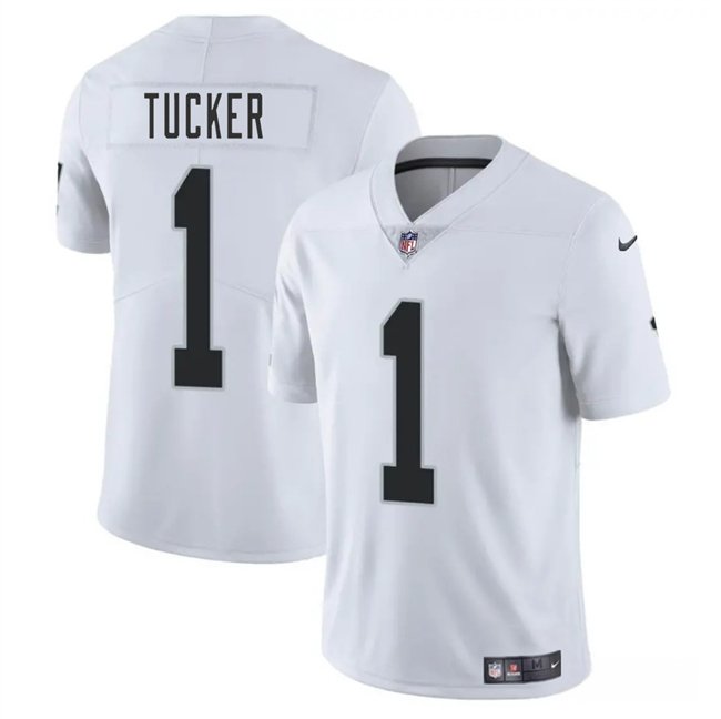 White Las Vegas Raiders #1 Tre Tucker 2025 Vapor Stitched Football Jersey - LVR241
