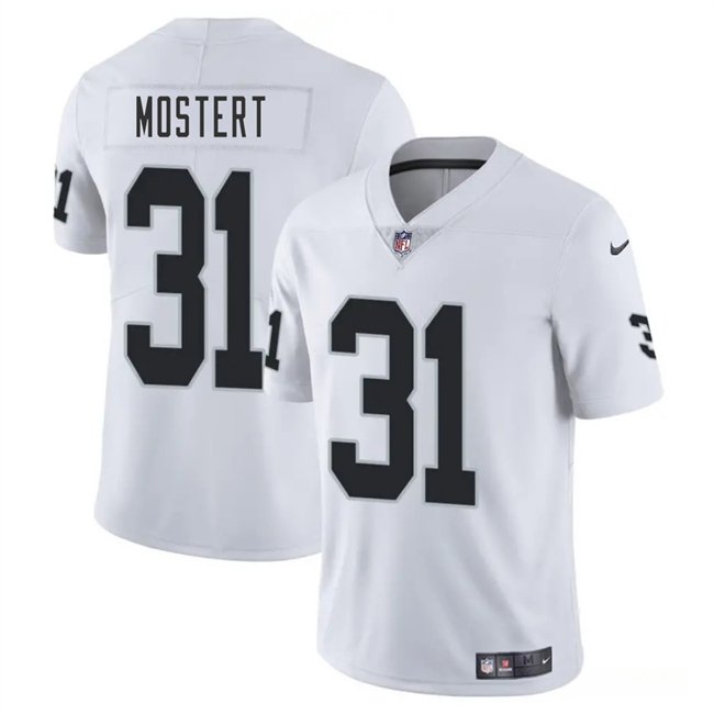 White Las Vegas Raiders #31 Raheem Mostert 2025 Vapor Stitched Football Jersey - LVR121