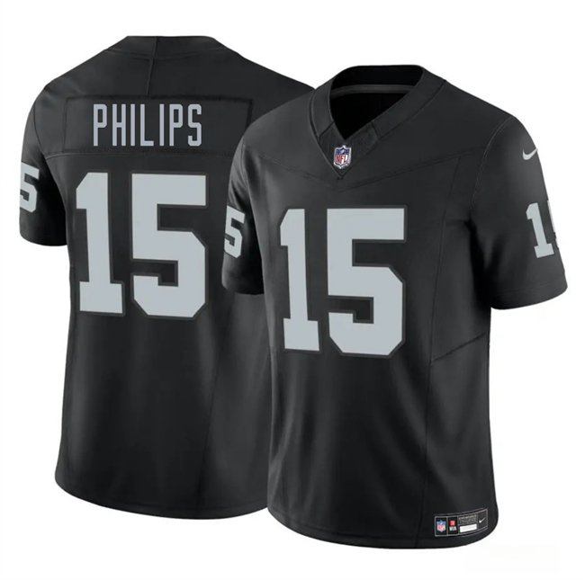 Black Las Vegas Raiders #15 Kyle Philips 2024 F.U.S.E. Vapor Stitched Football Jersey - LVR76
