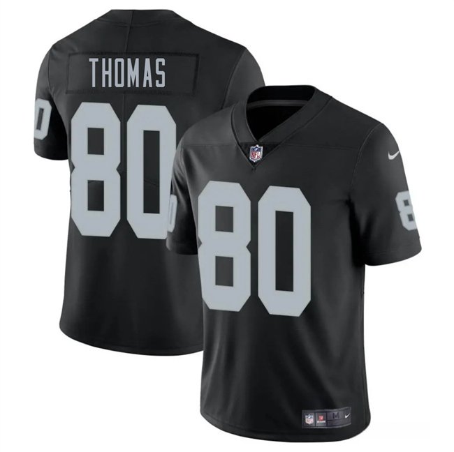 Black Las Vegas Raiders #80 Ian Thomas 2025 Vapor Stitched Football Jersey - LVR220