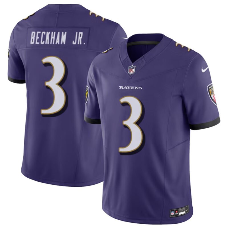 Purple Baltimore Ravens #3 Odell Beckham Jr. 2023 F.U.S.E. Vapor Untouchable Stitched Football Jersey - BRJ358
