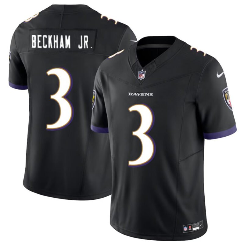 Black Baltimore Ravens #3 Odell Beckham Jr. 2023 F.U.S.E. Vapor Untouchable Stitched Football Jersey - BRJ332