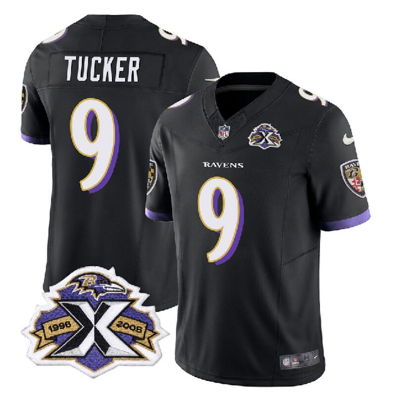 Black Baltimore Ravens #9 Justin Tucker 2023 F.U.S.E With Patch Throwback Vapor Limited Jersey - BRJ123
