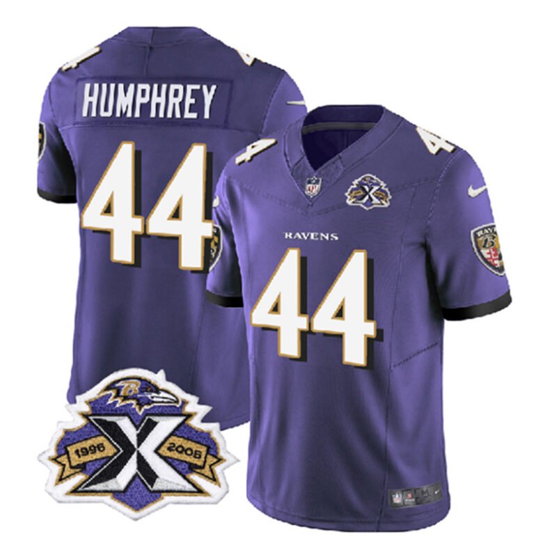 Purple Baltimore Ravens #44 Marlon Humphrey 2023 F.U.S.E With Patch Throwback Vapor Limited Jersey - BRJ250