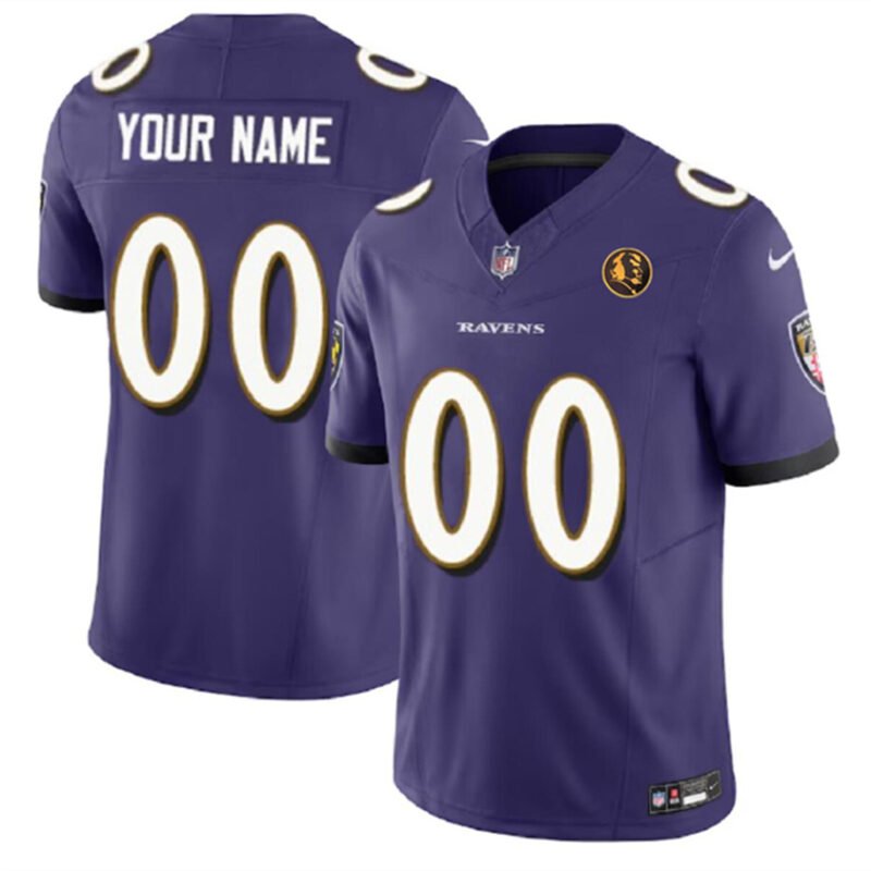 Purple Baltimore Ravens Active Player Custom 2023 F.U.S.E. With John Madden Patch Vapor Limited Football Jersey - BRJ185
