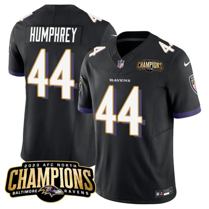 Black Baltimore Ravens #44 Marlon Humphrey 2023 F.U.S.E. AFC North Champions Vapor Limited Football Jersey - BRJ339