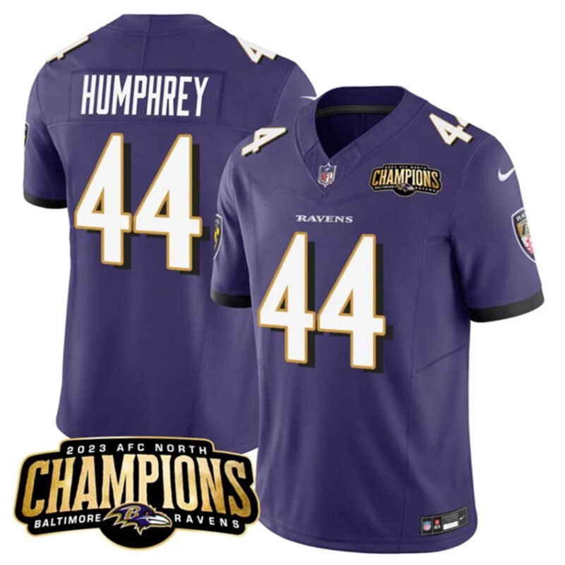 Purple Baltimore Ravens #44 Marlon Humphrey 2023 F.U.S.E. AFC North Champions Vapor Limited Football Jersey - BRJ293