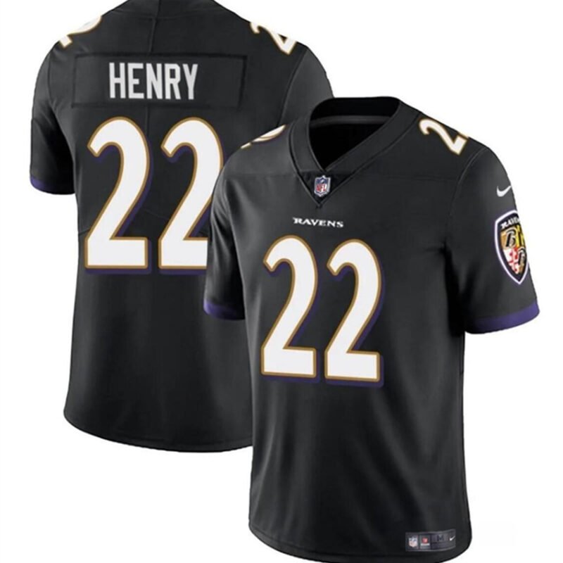 Black Baltimore Ravens #22 Derrick Henry Vapor Limited Football Jersey - BRJ319