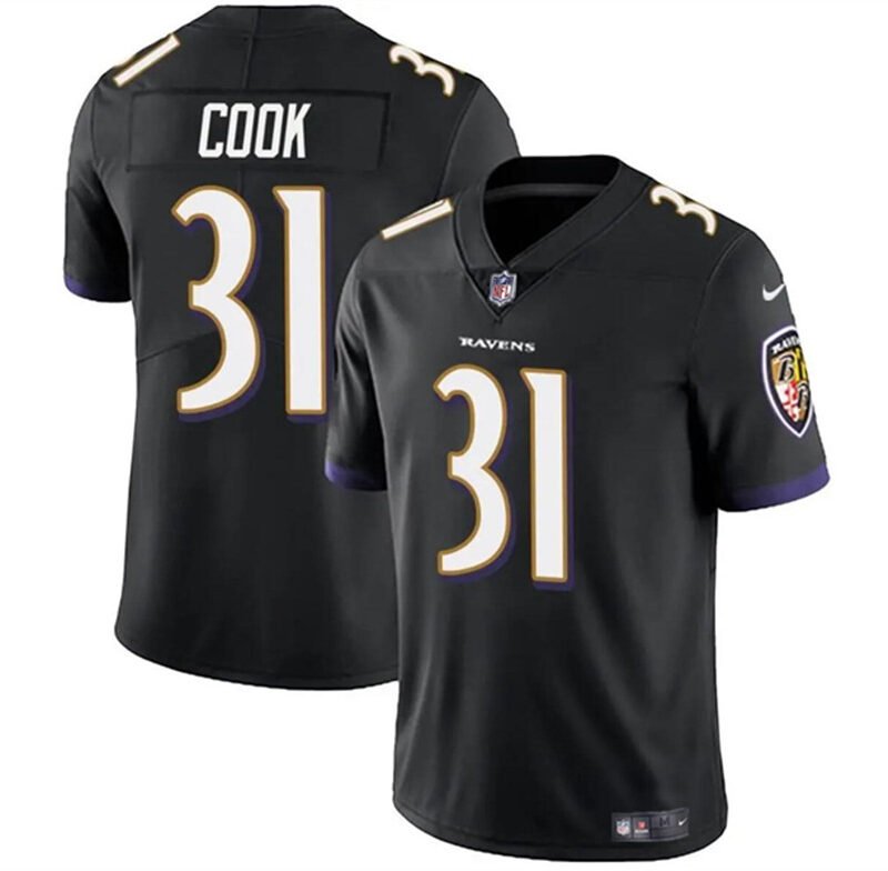 Black Baltimore Ravens #33 Dalvin Cook Vapor Limited Football Jersey - BRJ118