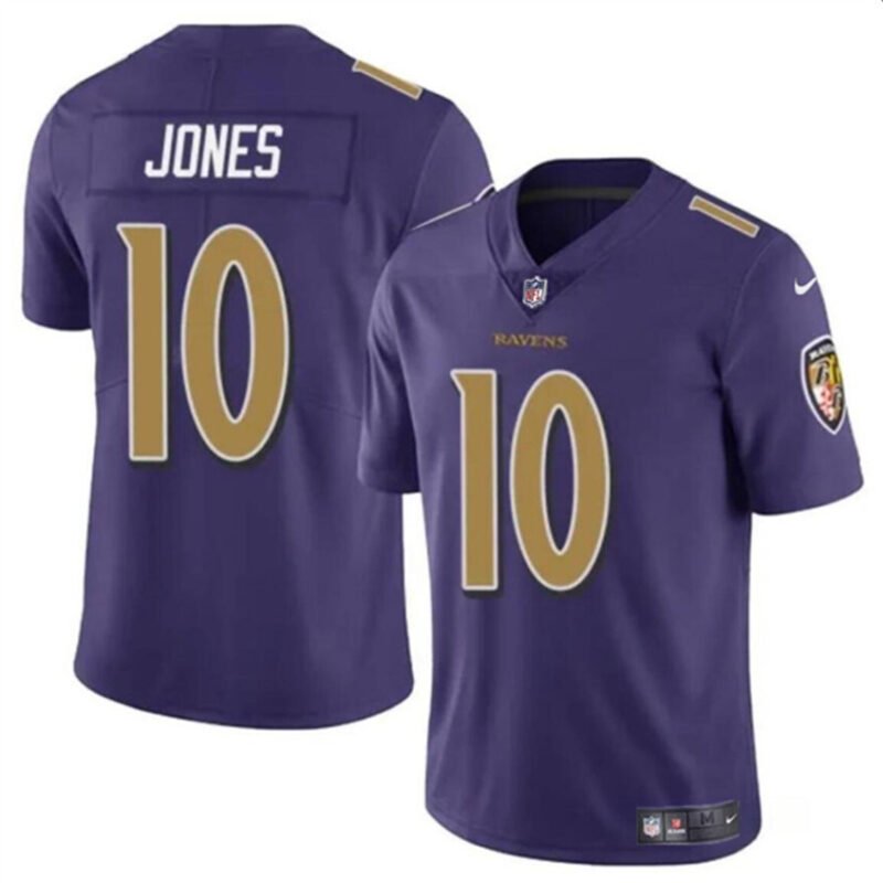 Purple Baltimore Ravens #10 Emory Jones Vapor Limited Football Jersey - BRJ43