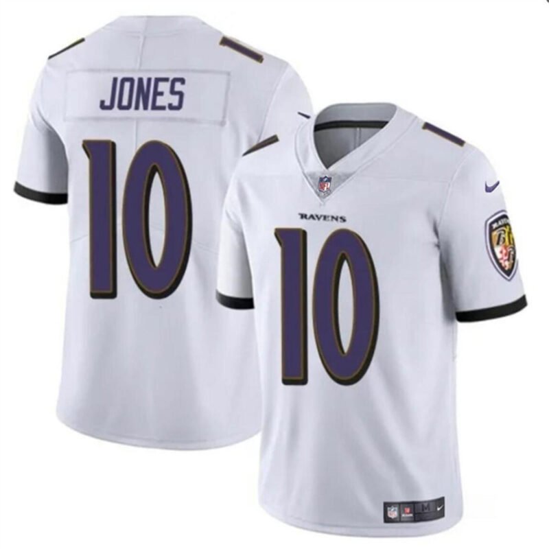 White Baltimore Ravens #10 Emory Jones Vapor Limited Football Jersey - BRJ08