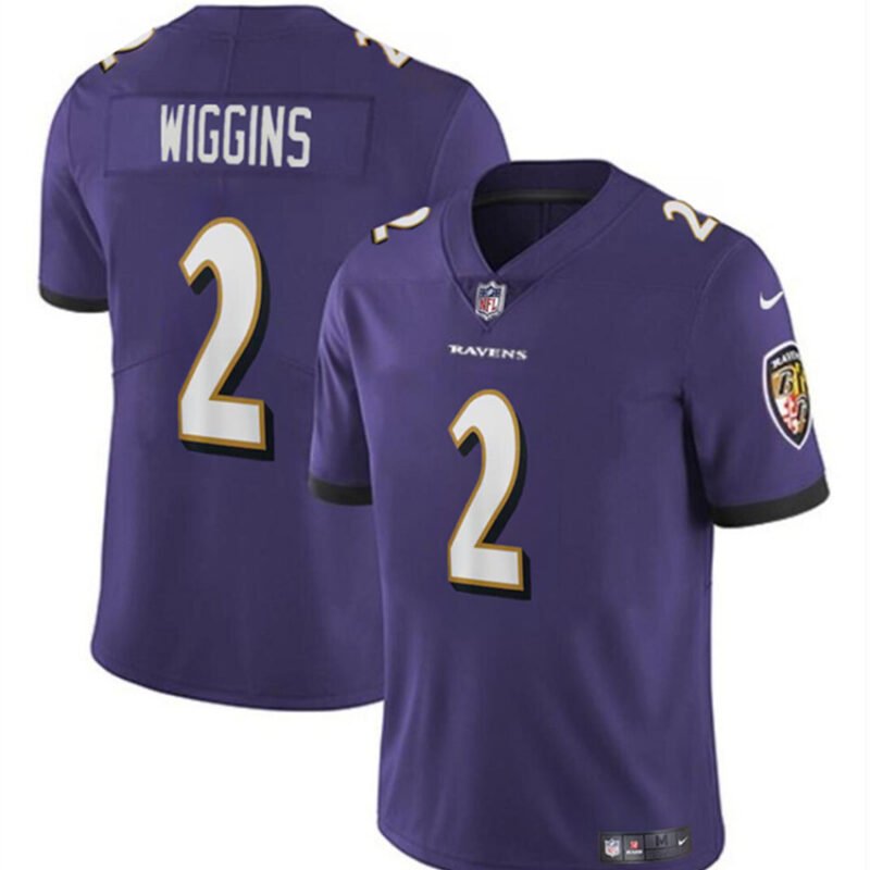 Purple Baltimore Ravens #2 Nate Wiggins 2024 Draft Vapor Limited Football Jersey - BRJ83