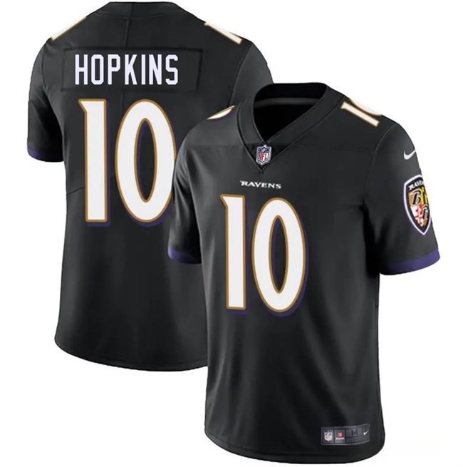 Black Baltimore Ravens #10 DeAndre Hopkins Vapor Limited Football Jersey - BRJ206