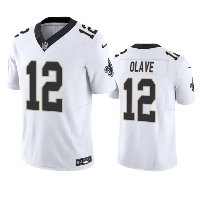 White New Orleans Saints #12 Chris Olave 2023 F.U.S.E. Vapor Untouchable Limited Stitched Jersey - NOS96