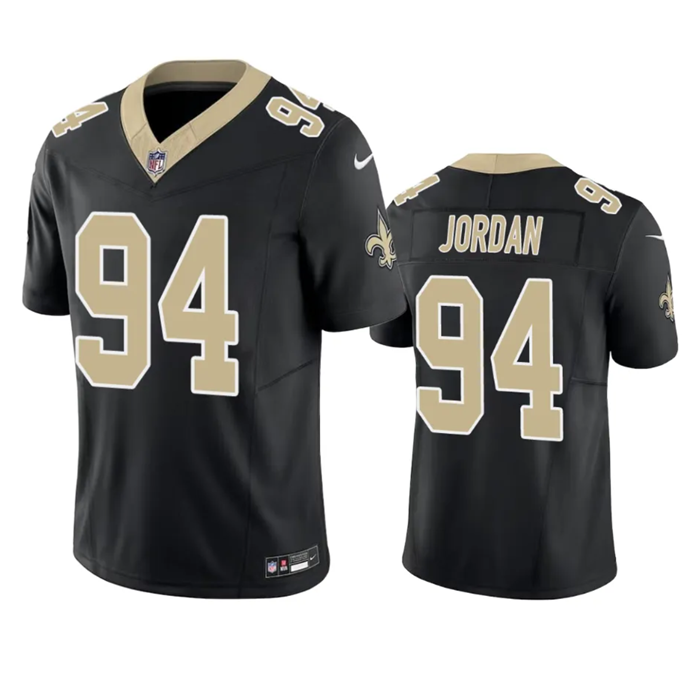 Black New Orleans Saints #94 Cameron Jordan 2023 F.U.S.E. Vapor Untouchable Limited Stitched Jersey - NOS177
