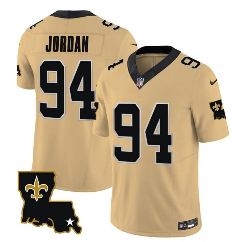 Gold New Orleans Saints #94 Cameron Jordan 2023 F.U.S.E. 1987 Legacy Vapor Stitched Jersey - NOS129