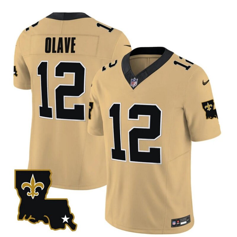 Gold New Orleans Saints #12 Chris Olave 2023 F.U.S.E. 1987 Legacy Vapor Stitched Jersey - NOS278