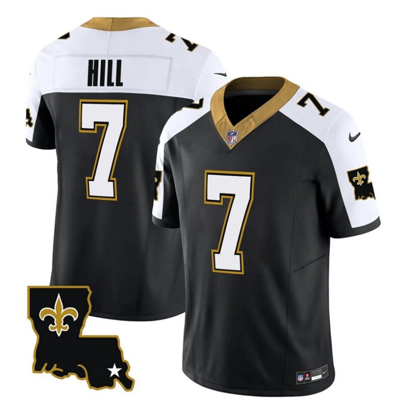 Black White New Orleans Saints #7 Taysom Hill 2023 F.U.S.E. 1987 Legacy Vapor Stitched Jersey - NOS266