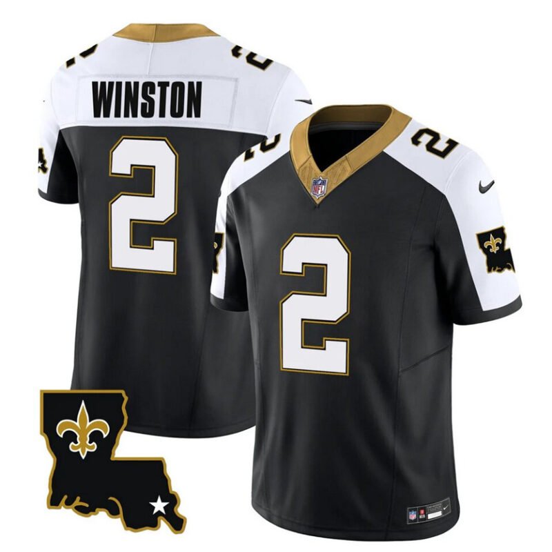 Black White New Orleans Saints #2 Jameis Winston 2023 F.U.S.E. 1987 Legacy Vapor Stitched Jersey - NOS111