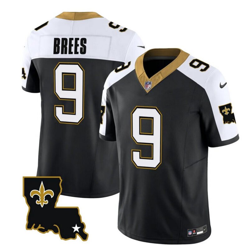 Black White New Orleans Saints #9 Drew Brees 2023 F.U.S.E. 1987 Legacy Vapor Stitched Jersey - NOS148