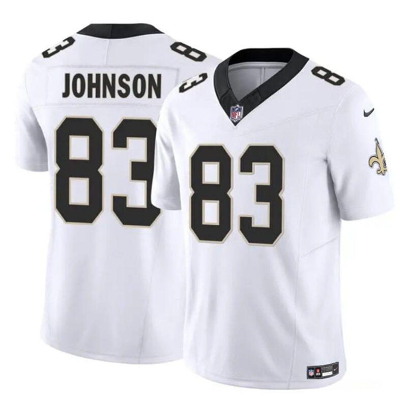 White New Orleans Saints #83 Juwan Johnson 2023 F.U.S.E. Vapor Untouchable Limited Stitched Jersey - NOS05