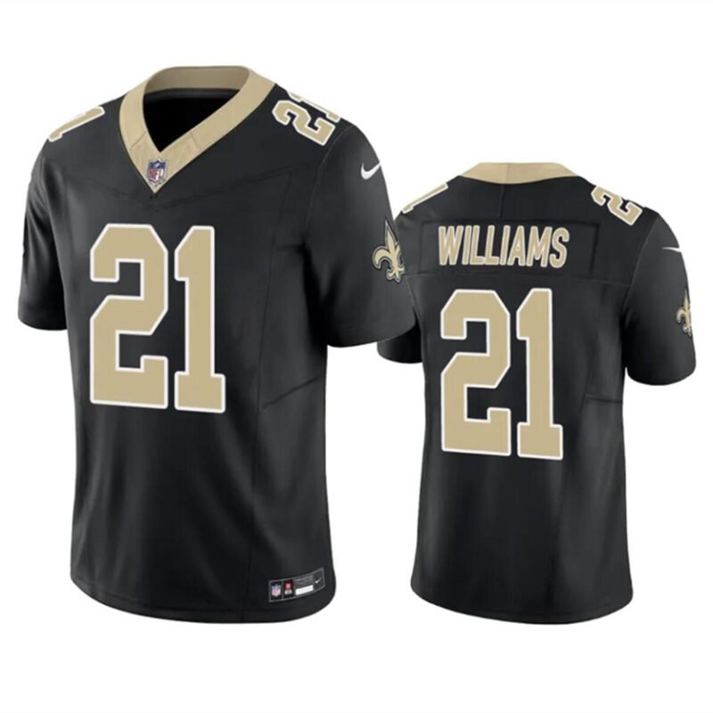 Black New Orleans Saints #21 Jamaal Williams 2023 F.U.S.E. Vapor Untouchable Limited Stitched Jersey - NOS36