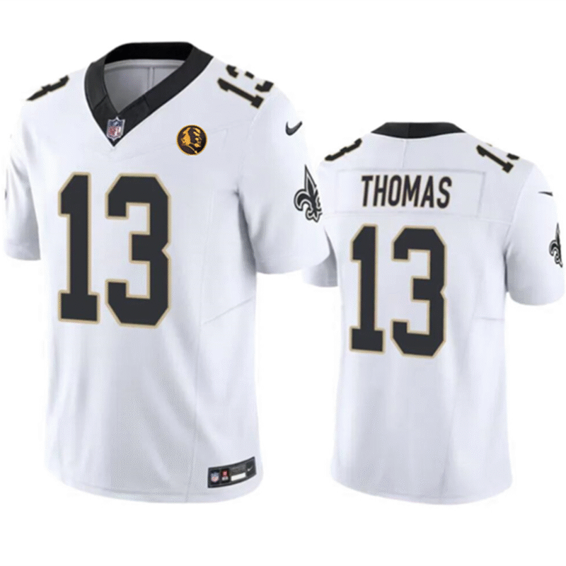 White New Orleans Saints #13 Michael Thomas 2023 F.U.S.E. With John Madden Patch Vapor Limited Stitched Football Jersey - NOS176