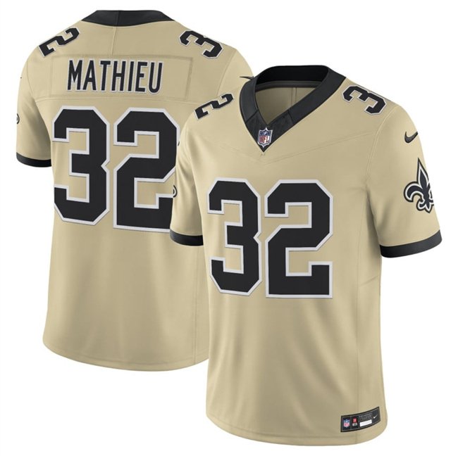 Gold New Orleans Saints #32 Tyrann Mathieu 2025 F.U.S.E. Alternate Vapor Limited Stitched Football Jersey - NOS198