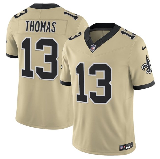 Gold New Orleans Saints #13 Michael Thomas 2025 F.U.S.E. Alternate Vapor Limited Stitched Football Jersey - NOS49