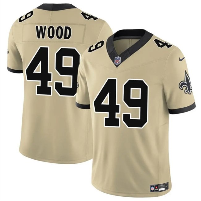 Gold New Orleans Saints #49 Zach Wood 2025 F.U.S.E. Alternate Vapor Limited Stitched Football Jersey - NOS132