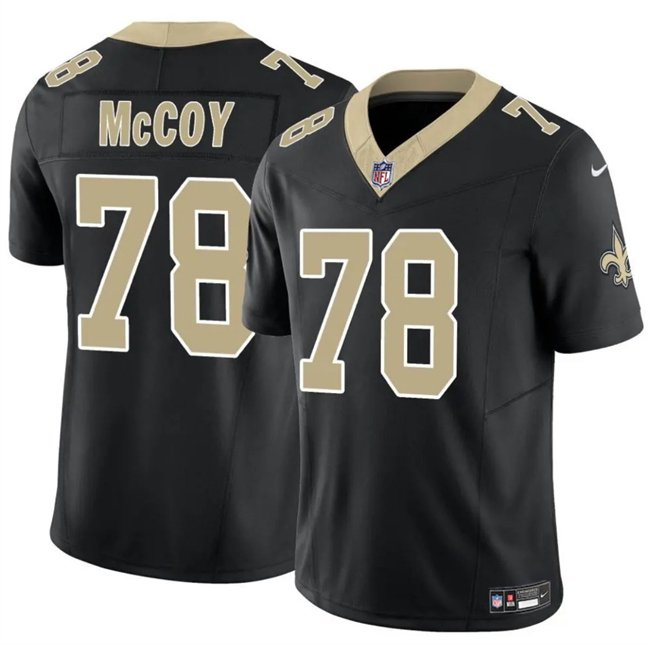 Black New Orleans Saints #78 Erik McCoy 2025 F.U.S.E Vapor Limited Stitched Football Jersey - NOS122