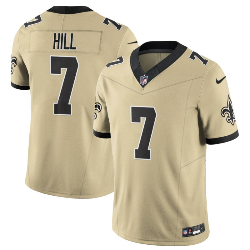 Gold New Orleans Saints #7 Taysom Hill 2025 F.U.S.E. Alternate Vapor Limited Stitched Football Jersey - NOS20