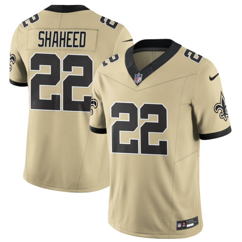 Gold New Orleans Saints #22 Rashid Shaheed 2025 F.U.S.E. Alternate Vapor Limited Stitched Football Jersey - NOS260
