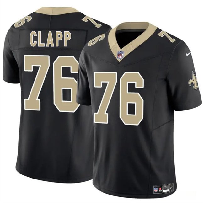 Black New Orleans Saints #76 Will Clapp F.U.S.E Vapor Limited Stitched Football Jersey - NOS69
