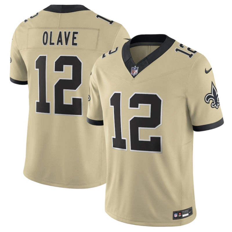 Gold New Orleans Saints #12 Chris Olave 2025 F.U.S.E. Alternate Vapor Limited Stitched Football Jersey - NOS217