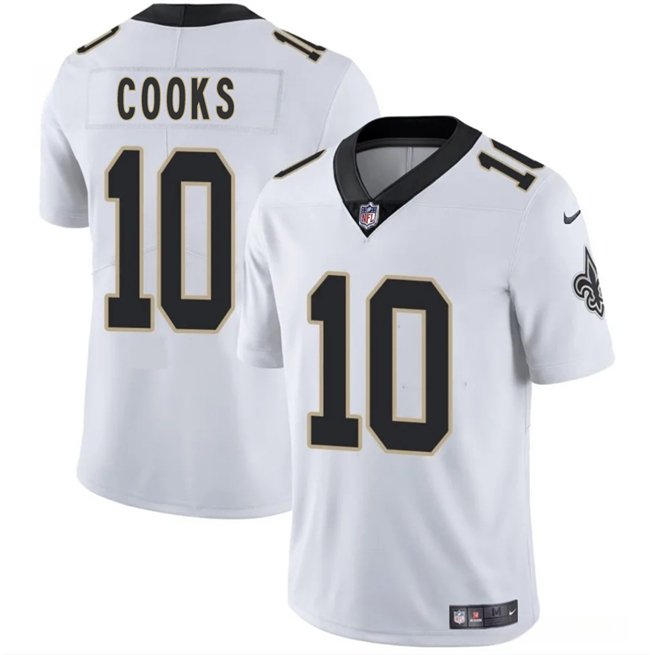 White New Orleans Saints #10 Brandin Cooks 2025 Vapor Limited Stitched Football Jersey - NOS222