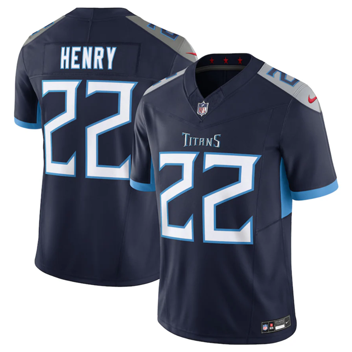 Navy Tennessee Titans #22 Derrick Henry 2023 F.U.S.E Vapor Untouchable Stitched Jersey - TNT107